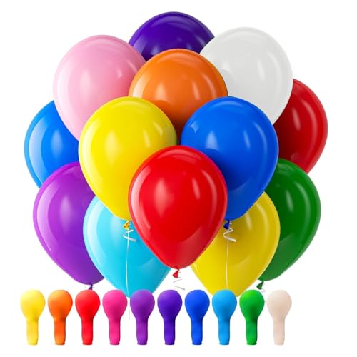 Regenbogen-Party-Luftballons – 100 Stück, 30,5 cm, mehrfarbige Latex-Luftballons, Helium-Ballons für Kindergeburtstag, Regenbogen-Party-Dekorationen, Babyparty, Hochzeit, Abschlussfeier Regenbogen-Party-Luftballons – 100 Stück, 30,5 cm, mehrfarbige Latex-Luftballons, Helium-Ballons für Kindergeburtstag, Regenbogen-Party-Dekorationen, Babyparty, Hochzeit, Abschlussfeier von cuhostki