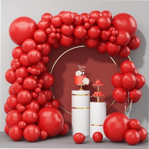 Rote Luftballons, 100 Stück, 30,5 cm, matte rote Latex-Luftballons für Frauen, Mädchen, Geburtstag, Party, Braut, Verlobung, Antrag, Hochzeit, Weihnachten, Jahrestag, Dekorationen Rote Luftballons, 100 Stück, 30,5 cm, matte rote Latex-Luftballons für Frauen, Mädchen, Geburtstag, Party, Braut, Verlobung, Antrag, Hochzeit, Weihnachten, Jahrestag, Dekorationen von cuhostki