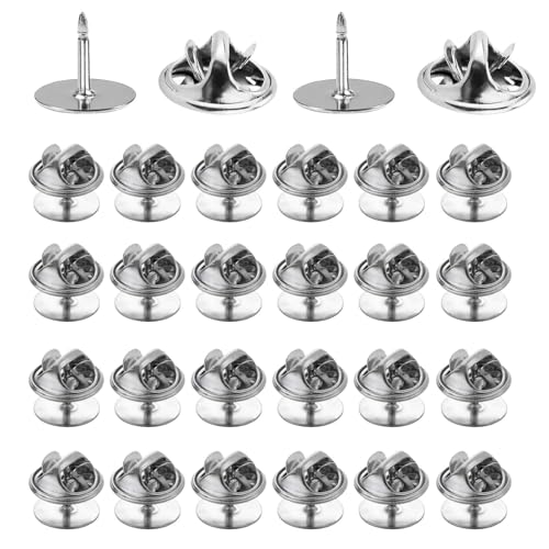 Schmetterling Pin Clutch, 50 Paar Pin-Verschlüsse, Verschlüsse Butterfly Clips Pin, Silberne Nadeln, Für Schmuckherstellung Diy, Krawatten, Jacken, Hüte, Taschen von cuhostki