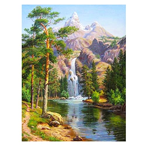 Cukol Kreuzstich Stickpackungen Vorgedruckt Set Erwachsene Landschaft, Stickvorlagen Stickbilder Vorgedruckt Kreuzstich Stickpackung Sticken Stickbild Set für Erwachsene Anfänger, Cross Stitch Kit von cukol cukol