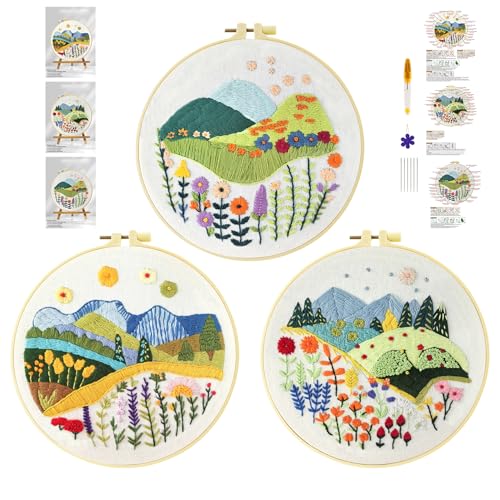 cukol cukol 3pcs Blume Stickset Sticken Set für Erwachsene Anfänger Embroidery Kit Stickerei, Stickvorlagen Kreuzstich Vorgedruckt Stickbilder Stickbild Stickpackung Stickvorlage Stickpackungen Bilder cukol cukol 3pcs Blume Stickset Sticken Set für Erwachsene Anfänger Embroidery Kit Stickerei, Stickvorlagen Kreuzstich Vorgedruckt Stickbilder Stickbild Stickpackung Stickvorlage Stickpackungen Bilder von cukol cukol