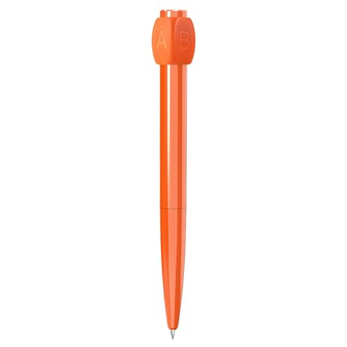 curfair Entscheidungsstift, Kugelschreiber, Abcd-Rotation, Antwort-Gelstift mit geräuschlosem Lagerdesign, lindert Ängste, neuartiges Design, Schulbedarf Orange von curfair