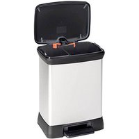 curver DECOBIN DUO Mülltrenner 10,0 + 18,0 l silbermetallic von curver