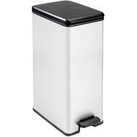 curver DECOBIN SLIM BIN Mülleimer 40,0 l silbermetallic von curver