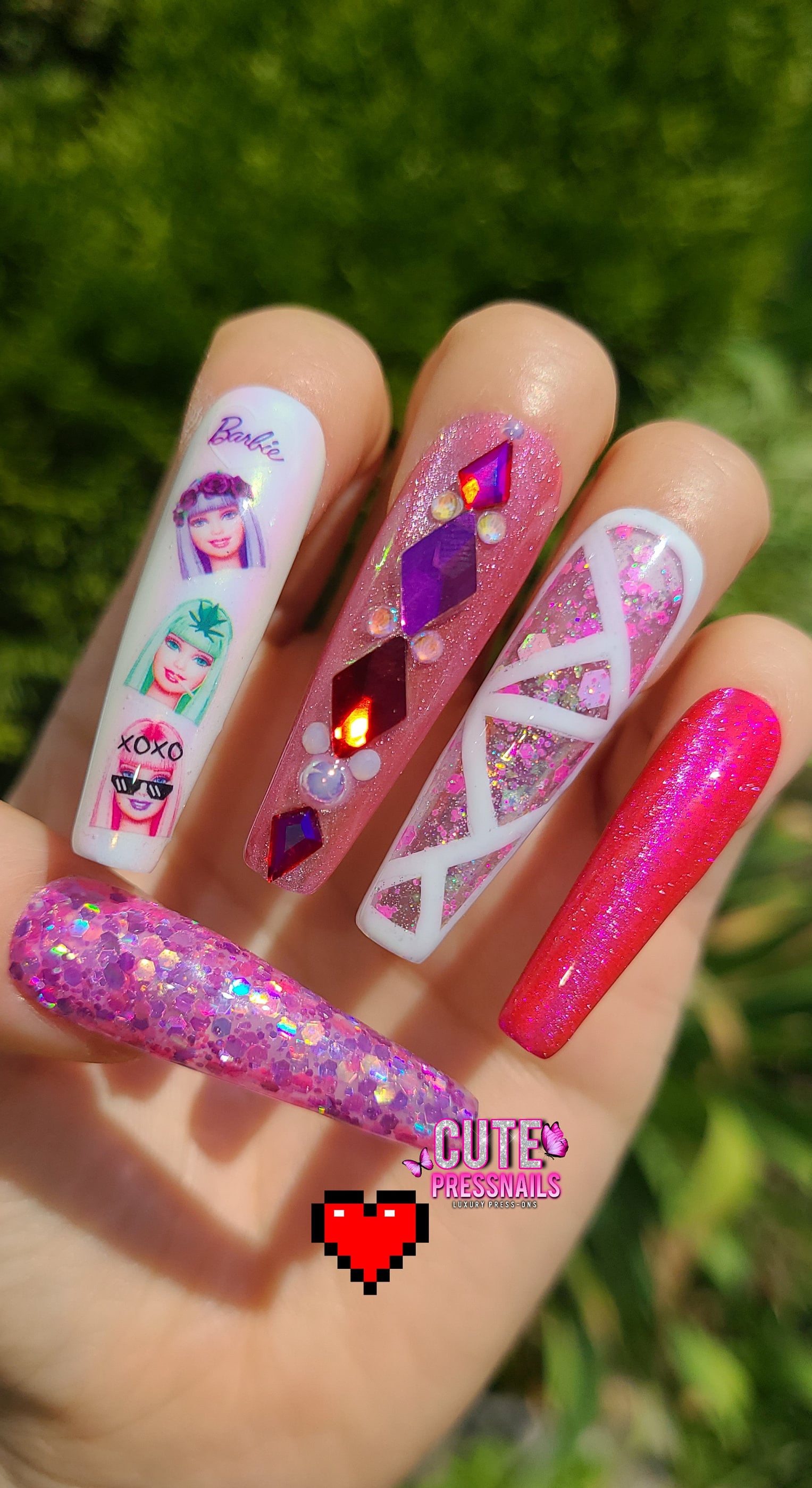 xxl Sarg Rosa Marmor Bling Drücken Sie Auf Die Nägelㅣ Barbie-Nägel | Press On Nails Luxus Kawaii Nägel Braut xxl Sarg Rosa Marmor Bling Drücken Sie Auf Die Nägelㅣ Barbie-Nägel | Press On Nails Luxus Kawaii Nägel Braut von cutepressnails