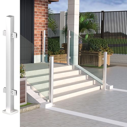 Glasgeländer Pfosten Quadratisches Geländerpfosten-System aus Edelstahl mit Klemme – Glasgeländerpfosten für Balustrade, Zaun, Balkon, Treppe, Terrasse, Pool, Garten, Innen- und Außenbereich Glasgeländer Pfosten Quadratisches Geländerpfosten-System aus Edelstahl mit Klemme – Glasgeländerpfosten für Balustrade, Zaun, Balkon, Treppe, Terrasse, Pool, Garten, Innen- und Außenbereich von cvter