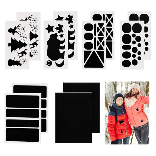 12 Daunenjacke Flicken, Selbstklebende Reparaturflicken für Daunenjacken, Bügelflicken Wasserdichte Nylon-Patches für Kleidung, Zelte, Rucksäcke und Regenschirme, Schwarz 12 Daunenjacke Flicken, Selbstklebende Reparaturflicken für Daunenjacken, Bügelflicken Wasserdichte Nylon-Patches für Kleidung, Zelte, Rucksäcke und Regenschirme, Schwarz von cxxtkcxxlc