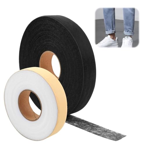 cxxtkcxxlc 150m Bügelband für Saumband 20 mm, 100 m Schwarz und 50 m Weiß Stoffkleber Kein Nähen erforderlich Textilkleber für Kleidung, Vorhänge, Jeans, Hosen, Kragen cxxtkcxxlc 150m Bügelband für Saumband 20 mm, 100 m Schwarz und 50 m Weiß Stoffkleber Kein Nähen erforderlich Textilkleber für Kleidung, Vorhänge, Jeans, Hosen, Kragen von cxxtkcxxlc