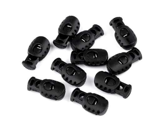 cyclingcolors 10x Kordelenden kordelstopper runden 15x27mm Kordelstoppern Ende für Kleidung Kunststoff Schuhe Shorts Rucksack Kordelzug Zelt, schwarz cyclingcolors 10x Kordelenden kordelstopper runden 15x27mm Kordelstoppern Ende für Kleidung Kunststoff Schuhe Shorts Rucksack Kordelzug Zelt, schwarz von cyclingcolors