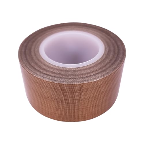 cyclingcolors 1x PTFE Klebeband Hitzebeständig Filmklebeband High Temp Glasgewebeband Hitzebeständig bis 260°C Selbstklebend Braun, 30mm x 10m von cyclingcolors