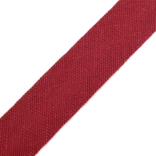 cyclingcolors 1x Schrägband aus 100% Baumwolle Breite 14 mm Länge 25 m Hochwertiges Einfassband Baumwollband Schrägband Ideal zum DIY, Burgunderrot von cyclingcolors