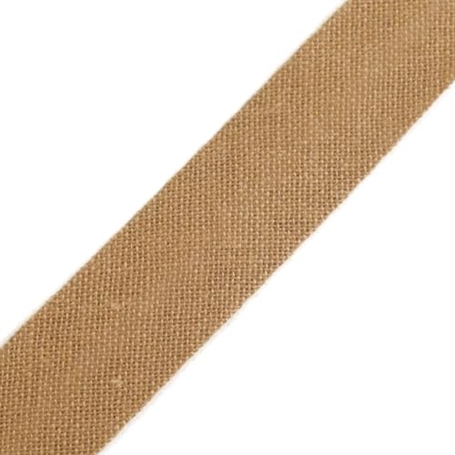 cyclingcolors 1x Schrägband aus 100% Baumwolle Breite 14 mm Länge 25 m Hochwertiges Einfassband Baumwollband Schrägband Ideal zum DIY, Hellbraun von cyclingcolors