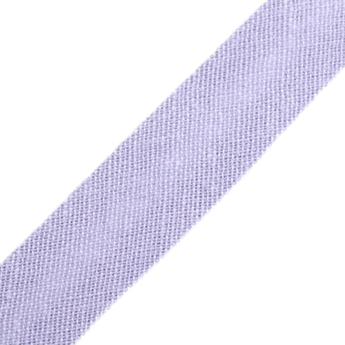 cyclingcolors 1x Schrägband aus 100% Baumwolle Breite 14 mm Länge 25 m Hochwertiges Einfassband Baumwollband Schrägband Ideal zum DIY, Lavendelviolett von cyclingcolors