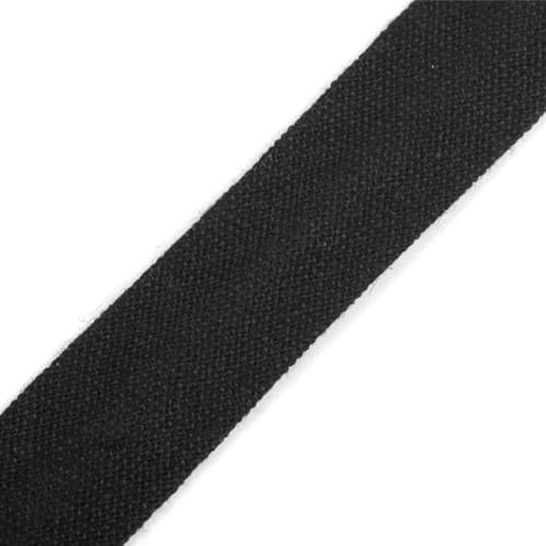 cyclingcolors 1x Schrägband aus 100% Baumwolle Breite 14 mm Länge 25 m Hochwertiges Einfassband Baumwollband Schrägband Ideal zum DIY, Schwarz von cyclingcolors