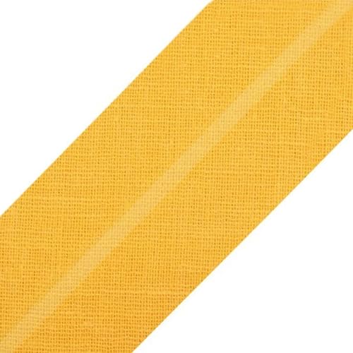 cyclingcolors 1x Schrägband aus 100% Baumwolle Breite 20 mm Länge 25 m Hochwertiges Einfassband Baumwollband Schrägband Ideal zum DIY, Eigelb von cyclingcolors