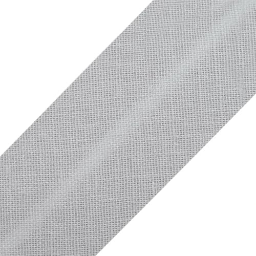 cyclingcolors 1x Schrägband aus 100% Baumwolle Breite 20 mm Länge 25 m Hochwertiges Einfassband Baumwollband Schrägband Ideal zum DIY, Hellgrau von cyclingcolors