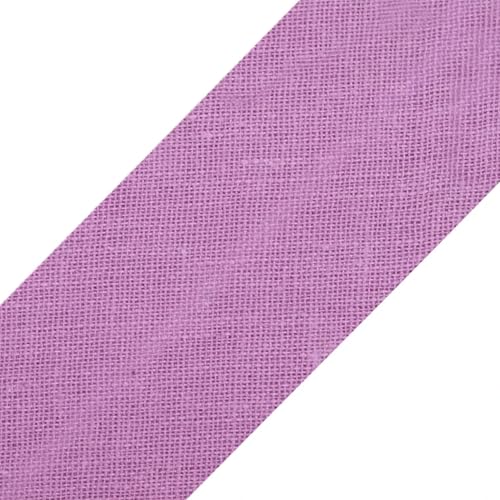 cyclingcolors 1x Schrägband aus 100% Baumwolle Breite 20 mm Länge 25 m Hochwertiges Einfassband Baumwollband Schrägband Ideal zum DIY, Hellviolett von cyclingcolors