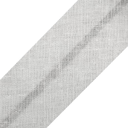cyclingcolors 1x Schrägband aus 100% Baumwolle Breite 20 mm Länge 25 m Hochwertiges Einfassband Baumwollband Schrägband Ideal zum DIY, Weiß von cyclingcolors