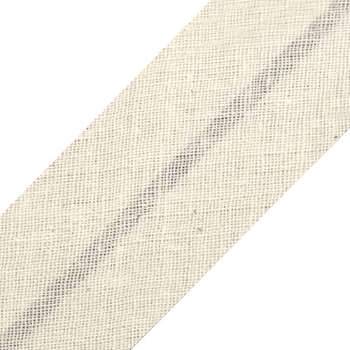cyclingcolors 1x Schrägband aus 100% Baumwolle Breite 30 mm Länge 25 m Hochwertiges Einfassband Baumwollband Schrägband Ideal zum DIY, Creme von cyclingcolors