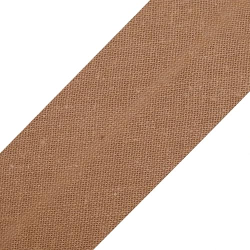 cyclingcolors 1x Schrägband aus 100% Baumwolle Breite 30 mm Länge 25 m Hochwertiges Einfassband Baumwollband Schrägband Ideal zum DIY, Dunkelbeige von cyclingcolors