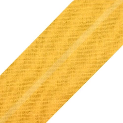 cyclingcolors 1x Schrägband aus 100% Baumwolle Breite 30 mm Länge 25 m Hochwertiges Einfassband Baumwollband Schrägband Ideal zum DIY, Eigelb von cyclingcolors