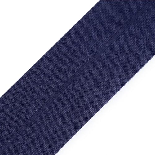 cyclingcolors 1x Schrägband aus 100% Baumwolle Breite 40 mm Länge 25 m Hochwertiges Einfassband Baumwollband Schrägband Ideal zum DIY, Dunkelblau von cyclingcolors