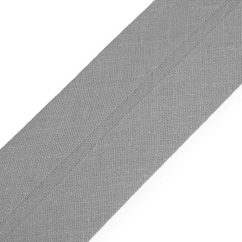 cyclingcolors 1x Schrägband aus 100% Baumwolle Breite 40 mm Länge 25 m Hochwertiges Einfassband Baumwollband Schrägband Ideal zum DIY, Grau cyclingcolors 1x Schrägband aus 100% Baumwolle Breite 40 mm Länge 25 m Hochwertiges Einfassband Baumwollband Schrägband Ideal zum DIY, Grau von cyclingcolors