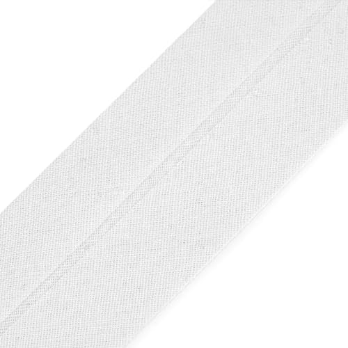 cyclingcolors 1x Schrägband aus 100% Baumwolle Breite 40 mm Länge 25 m Hochwertiges Einfassband Baumwollband Schrägband Ideal zum DIY, Weiß cyclingcolors 1x Schrägband aus 100% Baumwolle Breite 40 mm Länge 25 m Hochwertiges Einfassband Baumwollband Schrägband Ideal zum DIY, Weiß von cyclingcolors