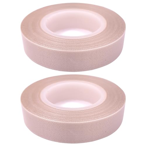 cyclingcolors 2x PTFE Klebeband Hitzebeständig Filmklebeband High Temp Glasgewebeband Hitzebeständig bis 260°C Selbstklebend Weiß, 13mm x 10m von cyclingcolors