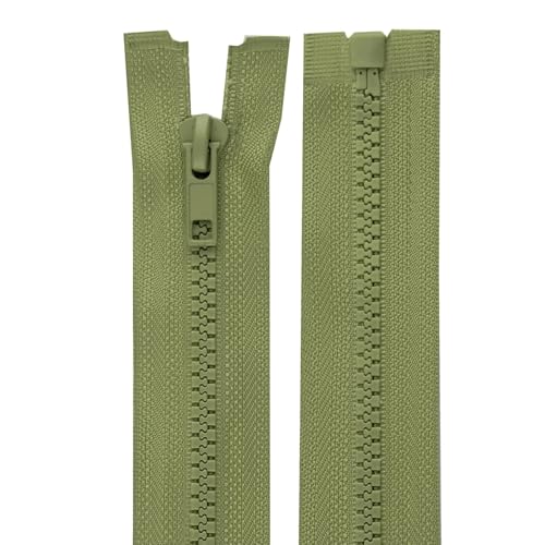 cyclingcolors 2x Reißverschlüsse Nr. 5 30 cm mit Zähnen aus Gespritztem Kunststoff Polyester Open End Mesh Puller Slider Zipper Kleidung Nähen Jacken Kurzwaren, Graugrün cyclingcolors 2x Reißverschlüsse Nr. 5 30 cm mit Zähnen aus Gespritztem Kunststoff Polyester Open End Mesh Puller Slider Zipper Kleidung Nähen Jacken Kurzwaren, Graugrün von cyclingcolors