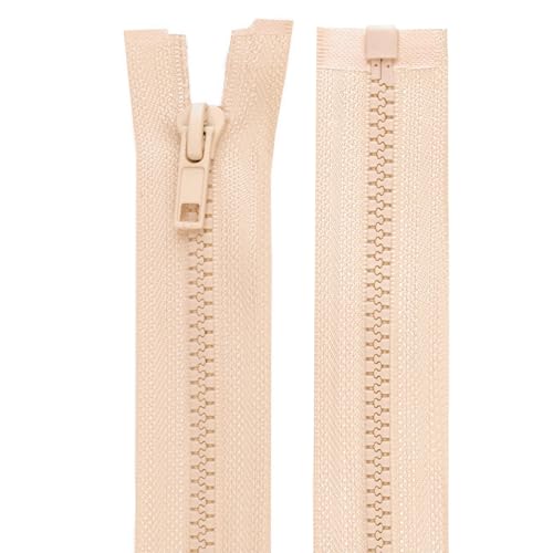 cyclingcolors 2x Reißverschlüsse Nr. 5 30 cm mit Zähnen aus Gespritztem Kunststoff Polyester Open End Mesh Puller Slider Zipper Kleidung Nähen Jacken Kurzwaren, Hellbeige cyclingcolors 2x Reißverschlüsse Nr. 5 30 cm mit Zähnen aus Gespritztem Kunststoff Polyester Open End Mesh Puller Slider Zipper Kleidung Nähen Jacken Kurzwaren, Hellbeige von cyclingcolors