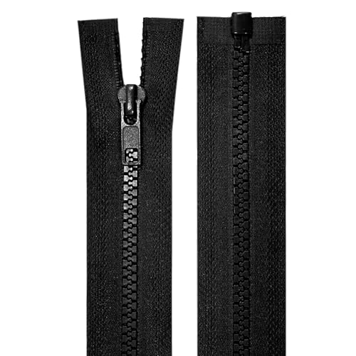cyclingcolors 2x Reißverschlüsse Nr. 5 30 cm mit Zähnen aus Gespritztem Kunststoff Polyester Open End Mesh Puller Slider Zipper Kleidung Nähen Jacken Kurzwaren, Schwarz cyclingcolors 2x Reißverschlüsse Nr. 5 30 cm mit Zähnen aus Gespritztem Kunststoff Polyester Open End Mesh Puller Slider Zipper Kleidung Nähen Jacken Kurzwaren, Schwarz von cyclingcolors