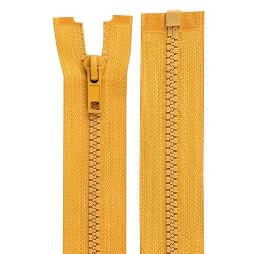 cyclingcolors 2x Reißverschlüsse Nr. 5 30 cm mit Zähnen aus Gespritztem Kunststoff Polyester Open End Mesh Puller Slider Zipper Kleidung Nähen Jacken Kurzwaren, Senfgelb cyclingcolors 2x Reißverschlüsse Nr. 5 30 cm mit Zähnen aus Gespritztem Kunststoff Polyester Open End Mesh Puller Slider Zipper Kleidung Nähen Jacken Kurzwaren, Senfgelb von cyclingcolors