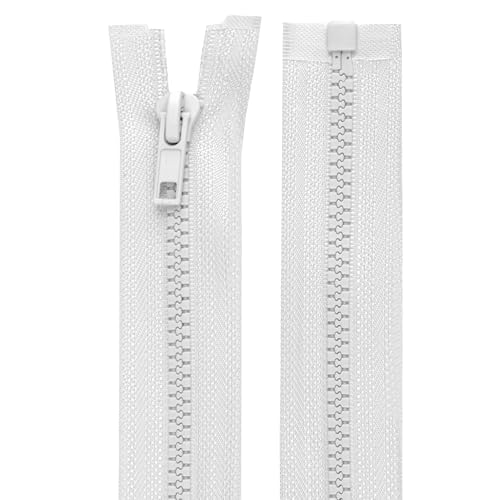 cyclingcolors 2x Reißverschlüsse Nr. 5 30 cm mit Zähnen aus Gespritztem Kunststoff Polyester Open End Mesh Puller Slider Zipper Kleidung Nähen Jacken Kurzwaren, Weiß cyclingcolors 2x Reißverschlüsse Nr. 5 30 cm mit Zähnen aus Gespritztem Kunststoff Polyester Open End Mesh Puller Slider Zipper Kleidung Nähen Jacken Kurzwaren, Weiß von cyclingcolors