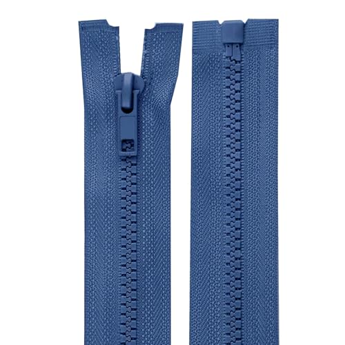 cyclingcolors 2x Reißverschlüsse Nr. 5 70 cm mit Zähnen aus Gespritztem Kunststoff Polyester Open End Mesh Puller Slider Zipper Kleidung Nähen Jacken Kurzwaren, Blau Jeans cyclingcolors 2x Reißverschlüsse Nr. 5 70 cm mit Zähnen aus Gespritztem Kunststoff Polyester Open End Mesh Puller Slider Zipper Kleidung Nähen Jacken Kurzwaren, Blau Jeans von cyclingcolors