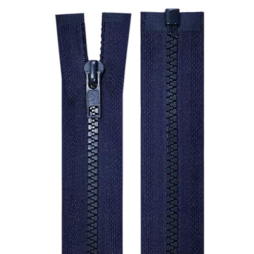 cyclingcolors 2x Reißverschlüsse Nr. 5 70 cm mit Zähnen aus Gespritztem Kunststoff Polyester Open End Mesh Puller Slider Zipper Kleidung Nähen Jacken Kurzwaren, Dunkelblau cyclingcolors 2x Reißverschlüsse Nr. 5 70 cm mit Zähnen aus Gespritztem Kunststoff Polyester Open End Mesh Puller Slider Zipper Kleidung Nähen Jacken Kurzwaren, Dunkelblau von cyclingcolors