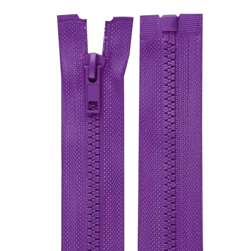 cyclingcolors 2x Reißverschlüsse Nr. 5 70 cm mit Zähnen aus Gespritztem Kunststoff Polyester Open End Mesh Puller Slider Zipper Kleidung Nähen Jacken Kurzwaren, Lila cyclingcolors 2x Reißverschlüsse Nr. 5 70 cm mit Zähnen aus Gespritztem Kunststoff Polyester Open End Mesh Puller Slider Zipper Kleidung Nähen Jacken Kurzwaren, Lila von cyclingcolors