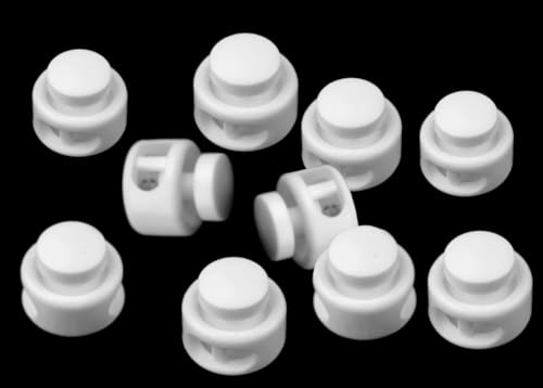 cyclingcolors 5X Kordelenden kordelstopper runden 13x15mm Kordelstoppern Ende für Kleidung Kunststoff Schuhe Shorts Rucksack Kordelzug Zelt, Weiss cyclingcolors 5X Kordelenden kordelstopper runden 13x15mm Kordelstoppern Ende für Kleidung Kunststoff Schuhe Shorts Rucksack Kordelzug Zelt, Weiss von cyclingcolors