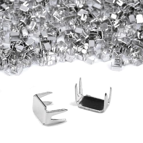 cyclingcolors Endstücke für Reißverschlüsse 3x5mm Nr. 3 Verschließen von Reißverschluss aus Metall ideal für Röcke Kleidung Kleider Lederwaren Kissenherstellung, Nickel 10g (ca. 130 Stück) von cyclingcolors