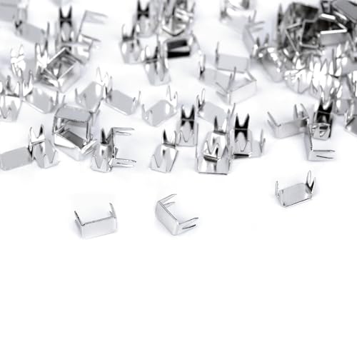 cyclingcolors Endstücke für Reißverschlüsse 4x7mm Nr. 5 aus Verschließen von Reißverschluss Metall ideal für Röcke Kleidung Kleider Lederwaren Kissenherstellung, Nickel 10g (ca. 80 Stück) von cyclingcolors