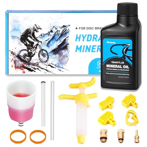 cyctravel Bremsen Entlüftungsset für SHIMANO Hydraulikbremsen. Mountainbike Bremsen Entlüftungsset Inklusive 150ML Mineralöl-Bremsflüssigkeit und Schritt-für-Schritt-Anleitung. cyctravel Bremsen Entlüftungsset für SHIMANO Hydraulikbremsen. Mountainbike Bremsen Entlüftungsset Inklusive 150ML Mineralöl-Bremsflüssigkeit und Schritt-für-Schritt-Anleitung. von cyctravel