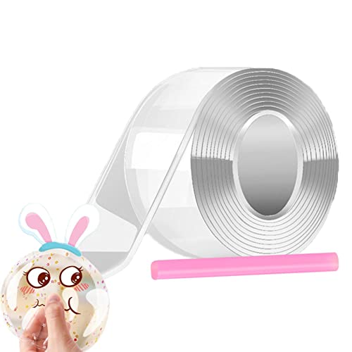 Blowable Bubble Tape, Nano Tape Bubbles With Straw, Doppelseitiges Klebeband, Sticky Ball Tape Traceless Non Marking Tape Transparent DIY Crafts Tape Sensory Toy von cypreason