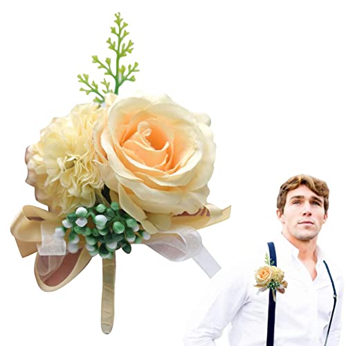 cypreason Boutonniere Hochzeit Gästeanstecker Hochzeit Zubehör Künstliche Ansteckblume Bräutigam Hochzeitsanstecker Blumen Anstecker, Hochzeit Blumen Anstecker von cypreason