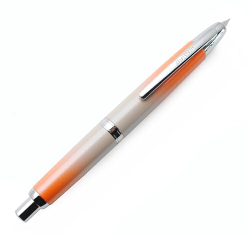 JINHAO 10 Presse Füllfederhalter Hinziehbarer Metallstift (EF Feder 0,38 mm, Gradient Orange) von czxwyst