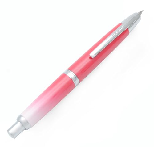 JINHAO 10 Presse Füllfederhalter Hinziehbarer Metallstift (EF Feder 0,38 mm, Gradient Rose Rot) von czxwyst