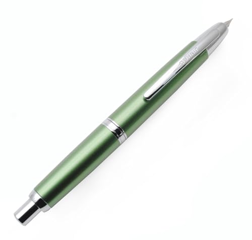 JINHAO 10 Presse Füllfederhalter Hinziehbarer Metallstift (EF Feder 0,38 mm, Pinusgrün) von czxwyst
