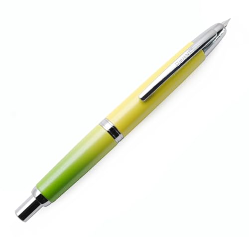 JINHAO 10 Presse Füllfederhalter Hinziehbarer Metallstift (F Feder 0,5 mm, Gradient Grün) von czxwyst