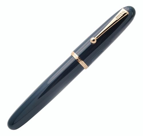 JINHAO 9019 Dadao Acryl Füllfederhalter mit Tinte Konverter (EF Feder 0,38 mm, Dunkelblau) von czxwyst