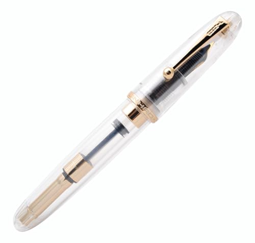 JINHAO 9019 Dadao Acryl Füllfederhalter mit Tinte Konverter (EF Feder 0,38 mm, Transparent) von czxwyst