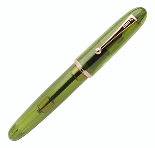 JINHAO 9019 Dadao Acryl Füllfederhalter mit Tinte Konverter (F Feder 0,5 mm, Olivengrün) von czxwyst